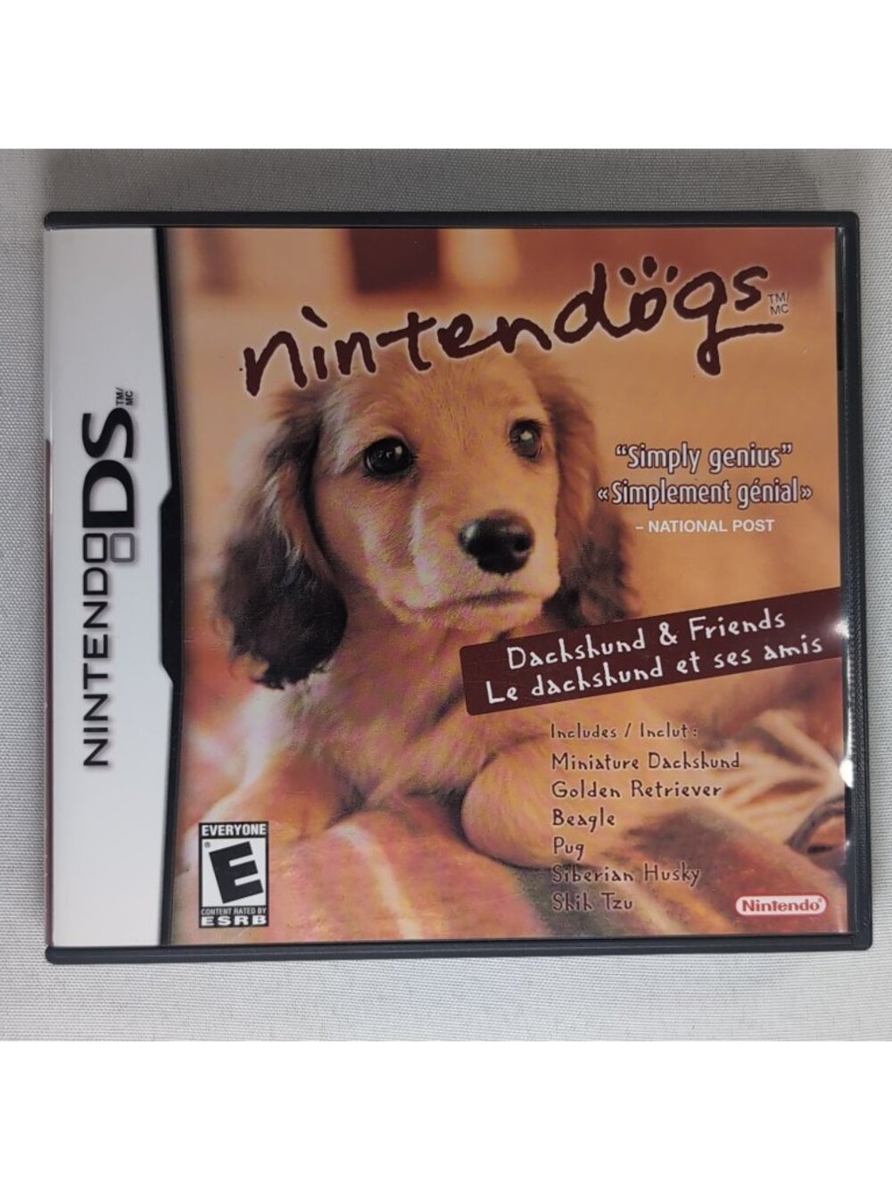 Nintendogs Dachshund & Friends Nintendo DS Tested Working Manual NTR-ADGE-USA